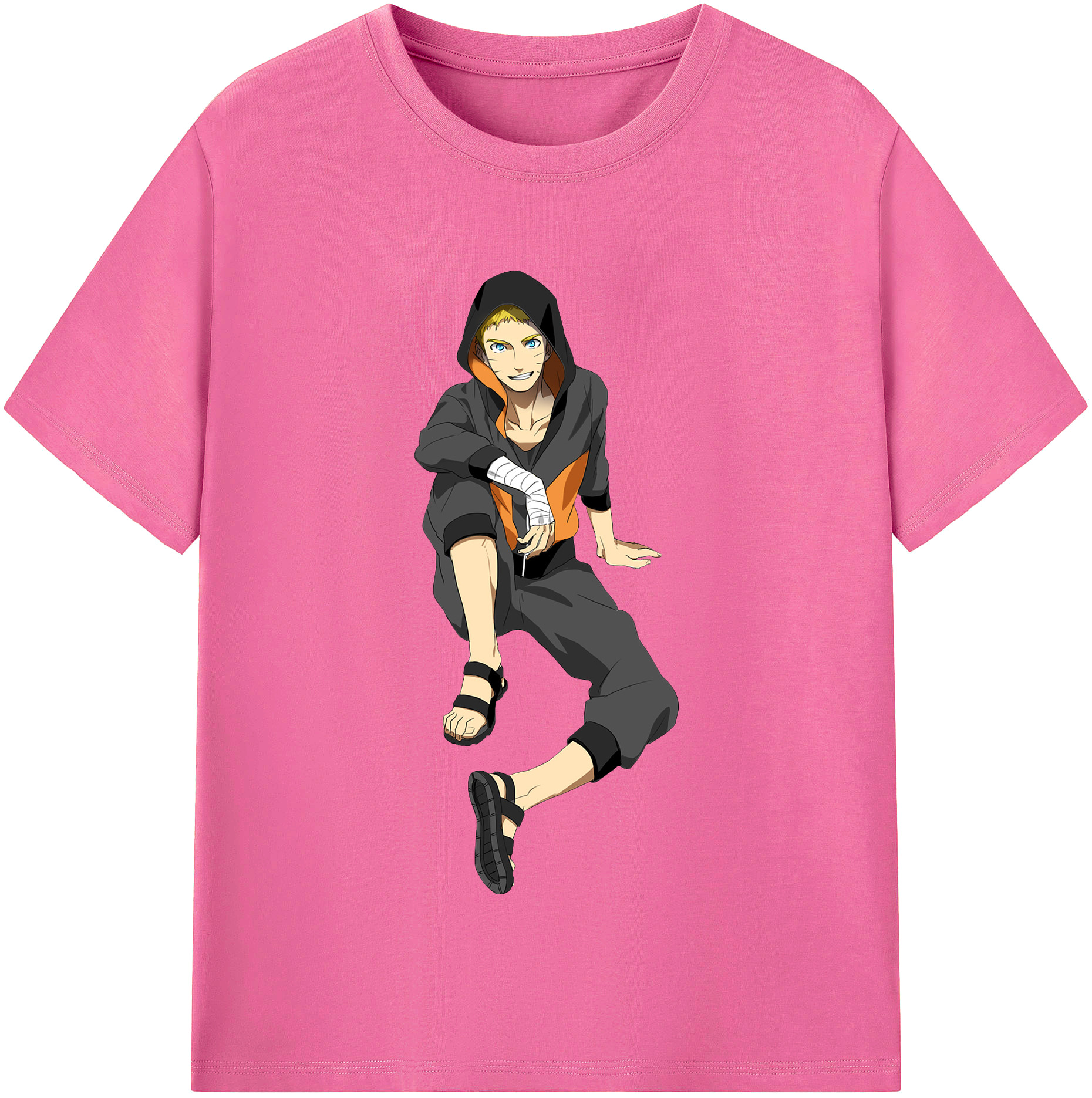 （画像用） NARUTO -ナルト- うずまき ナルト Uzumaki Naruto レディースカジュアルプリントTシャツ（綿100％）